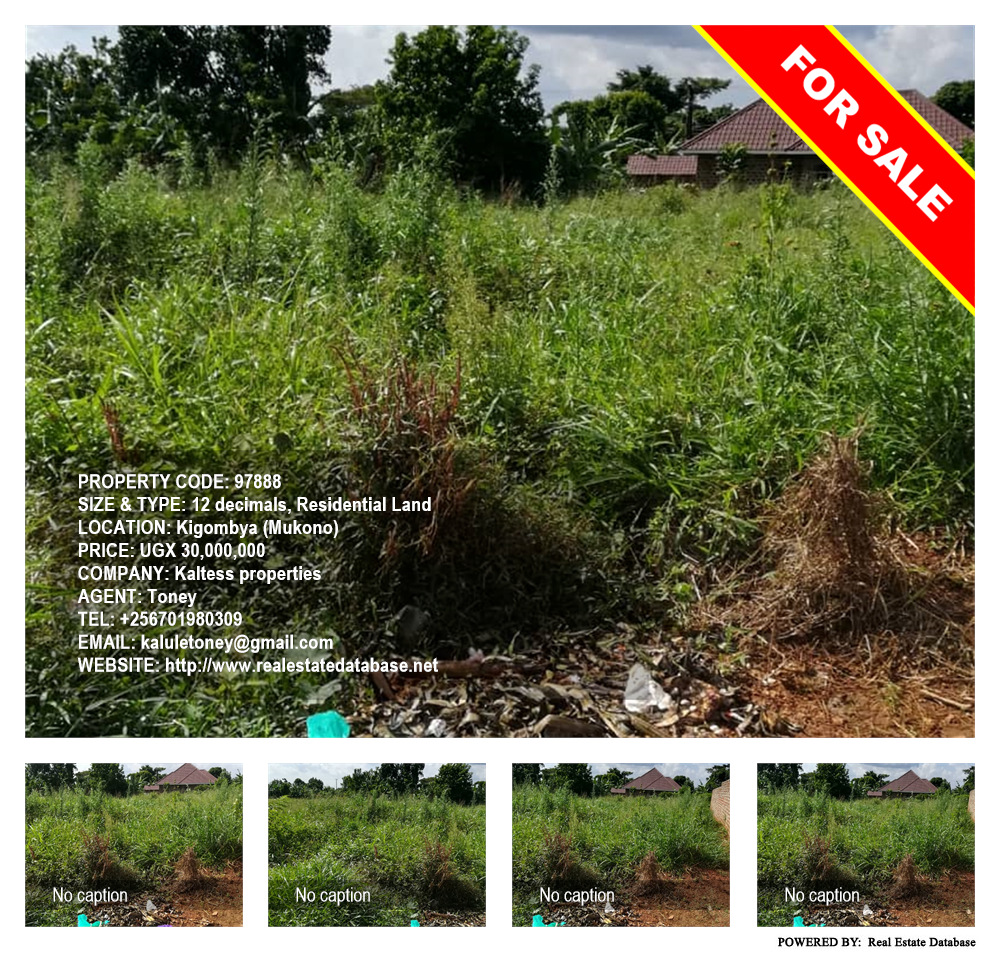 Residential Land  for sale in Kigombya Mukono Uganda, code: 97888