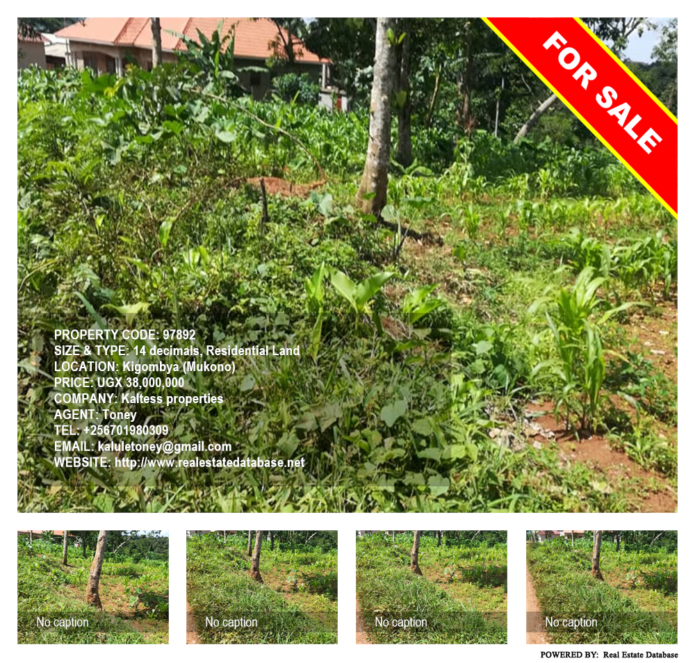 Residential Land  for sale in Kigombya Mukono Uganda, code: 97892