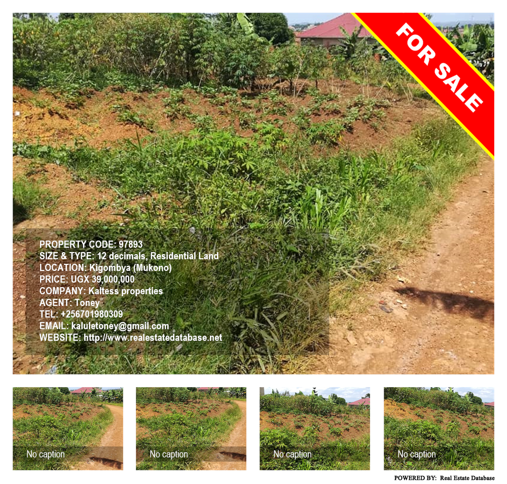 Residential Land  for sale in Kigombya Mukono Uganda, code: 97893