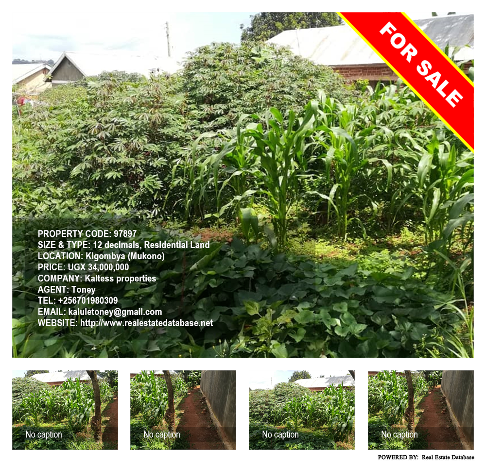 Residential Land  for sale in Kigombya Mukono Uganda, code: 97897