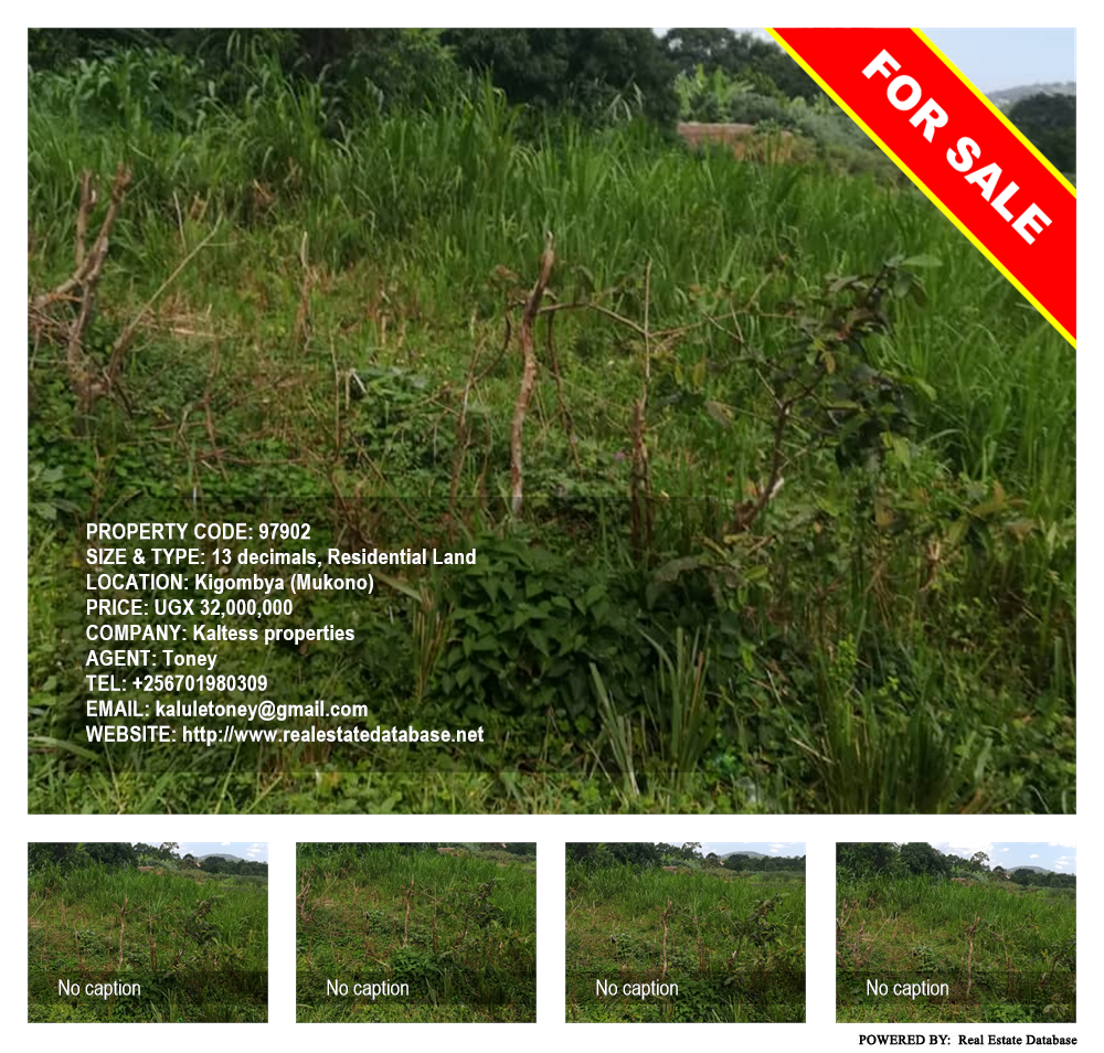 Residential Land  for sale in Kigombya Mukono Uganda, code: 97902