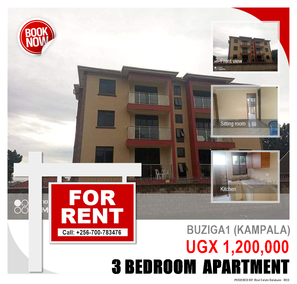 3 bedroom Apartment  for rent in Buziga Kampala Uganda, code: 97903