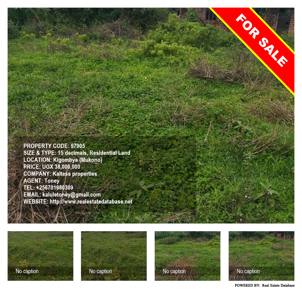 Residential Land  for sale in Kigombya Mukono Uganda, code: 97905