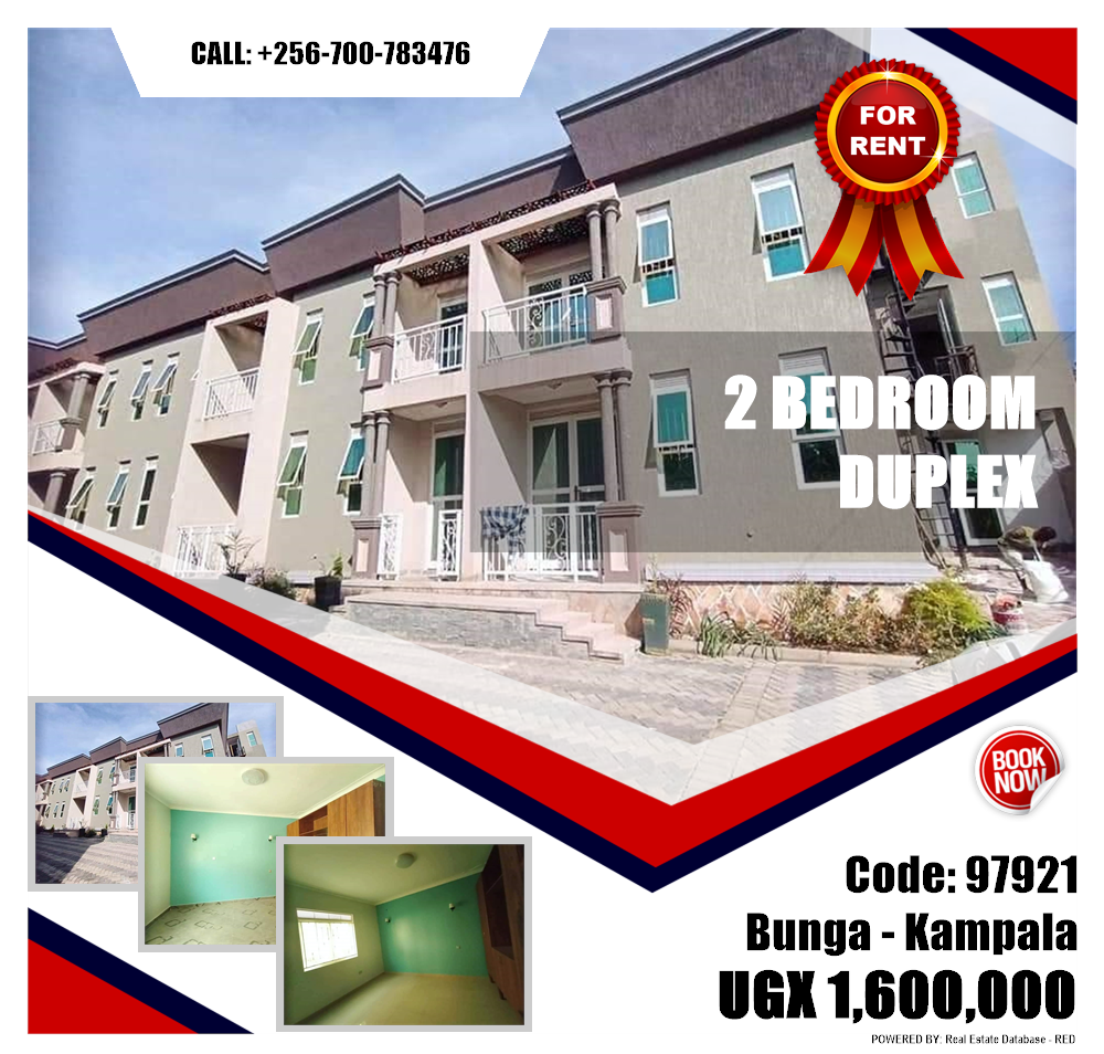2 bedroom Duplex  for rent in Bbunga Kampala Uganda, code: 97921