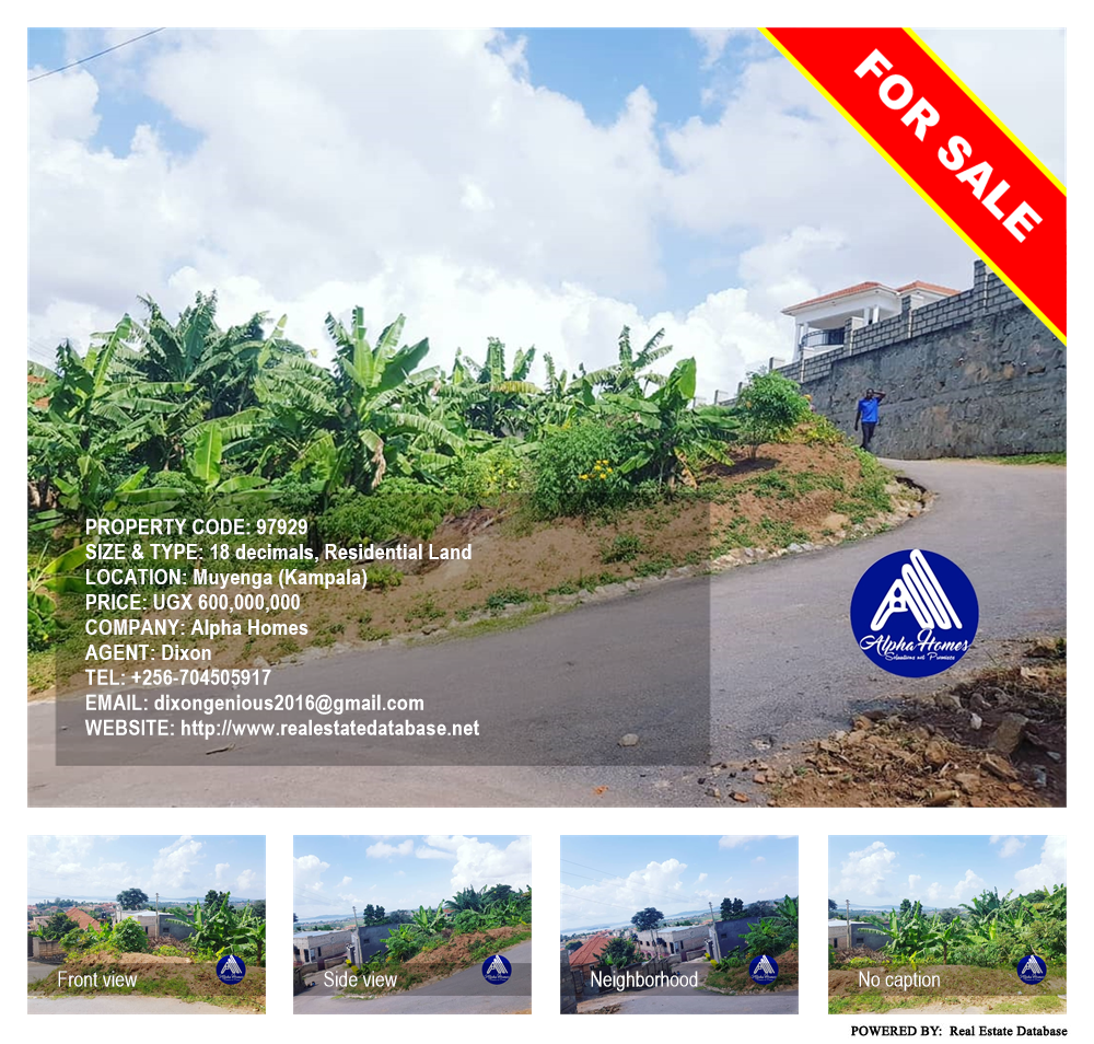 Residential Land  for sale in Muyenga Kampala Uganda, code: 97929