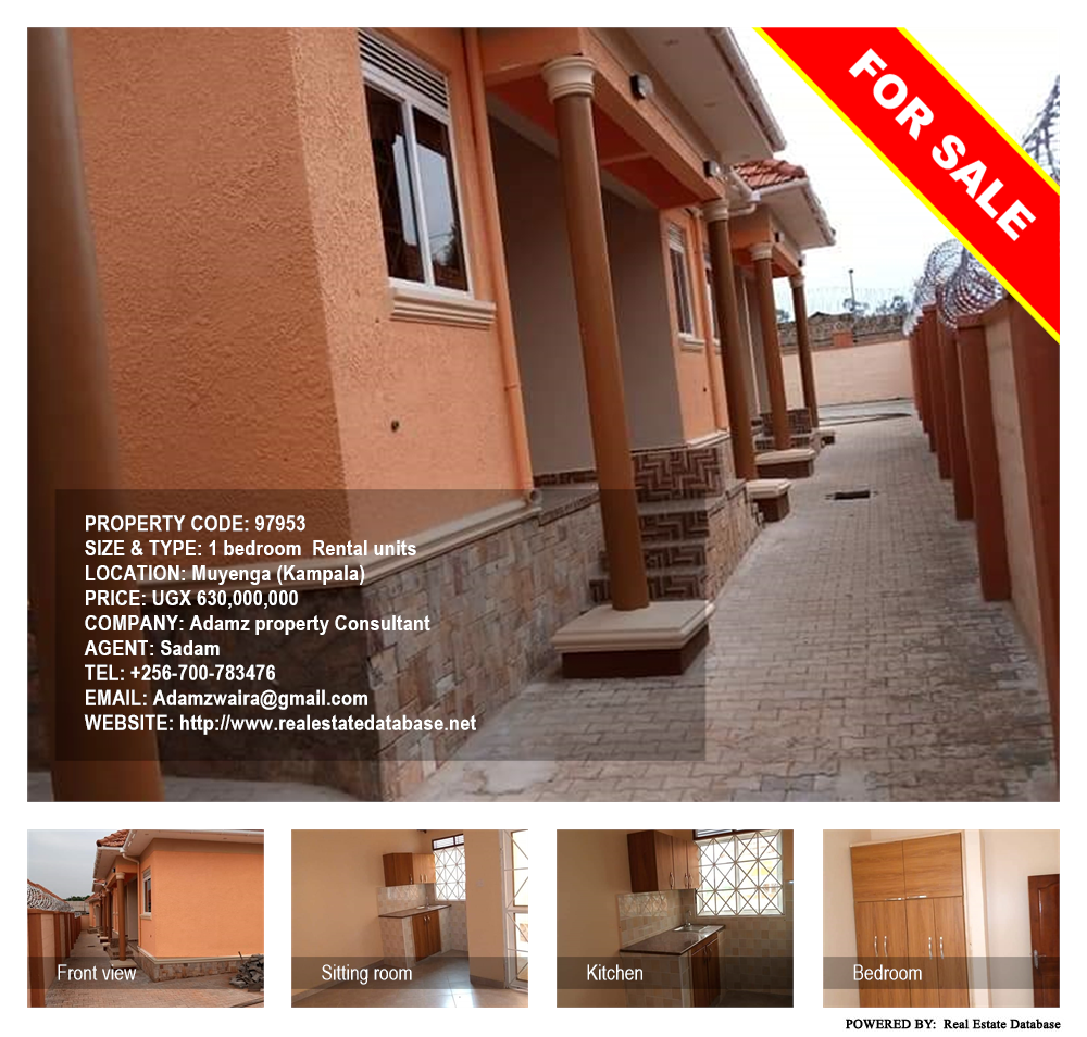 1 bedroom Rental units  for sale in Muyenga Kampala Uganda, code: 97953