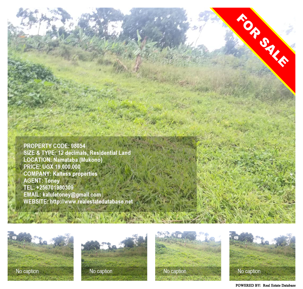 Residential Land  for sale in Namataba Mukono Uganda, code: 98054