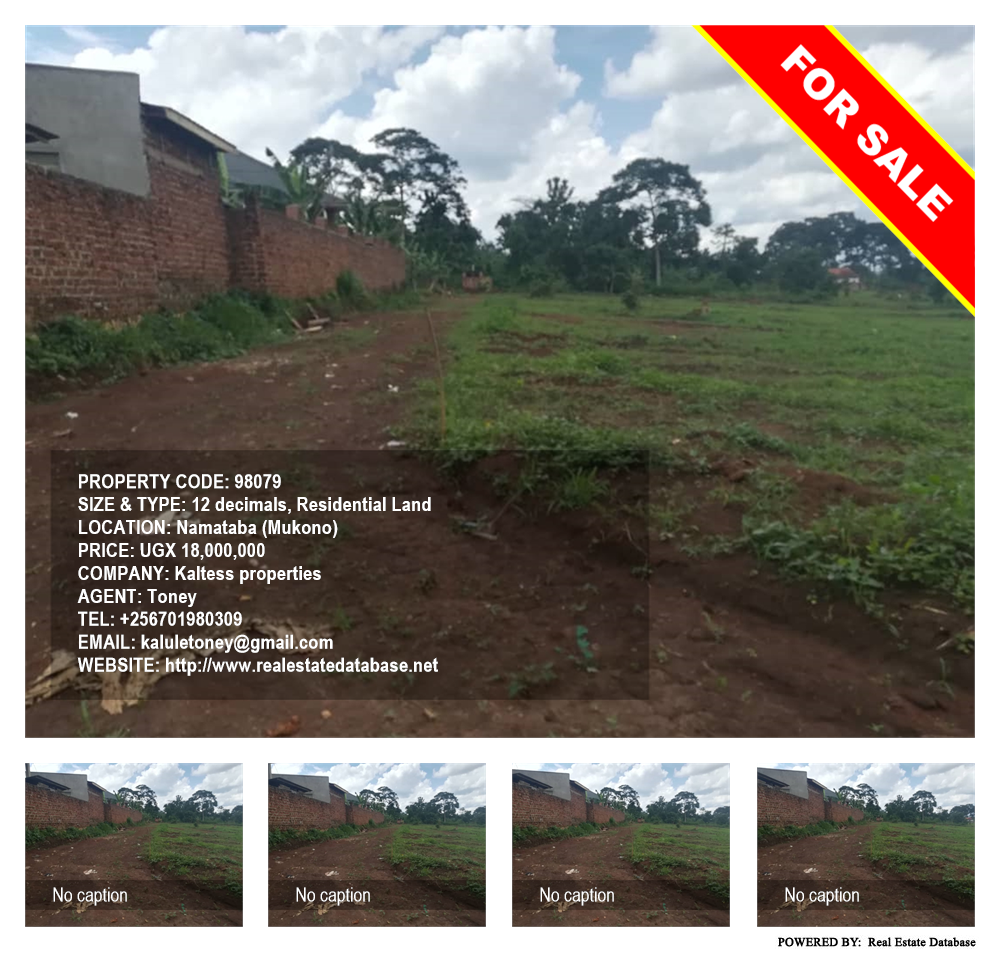 Residential Land  for sale in Namataba Mukono Uganda, code: 98079