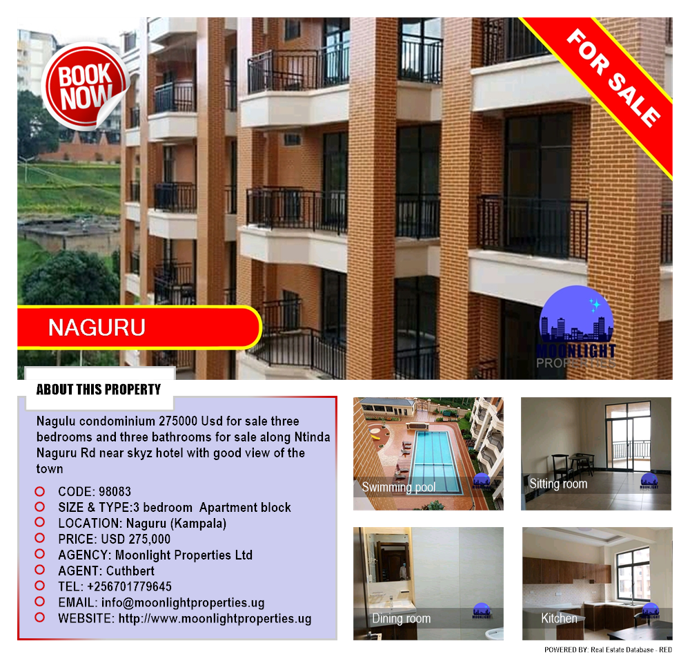 3 bedroom Apartment block  for sale in Naguru Kampala Uganda, code: 98083