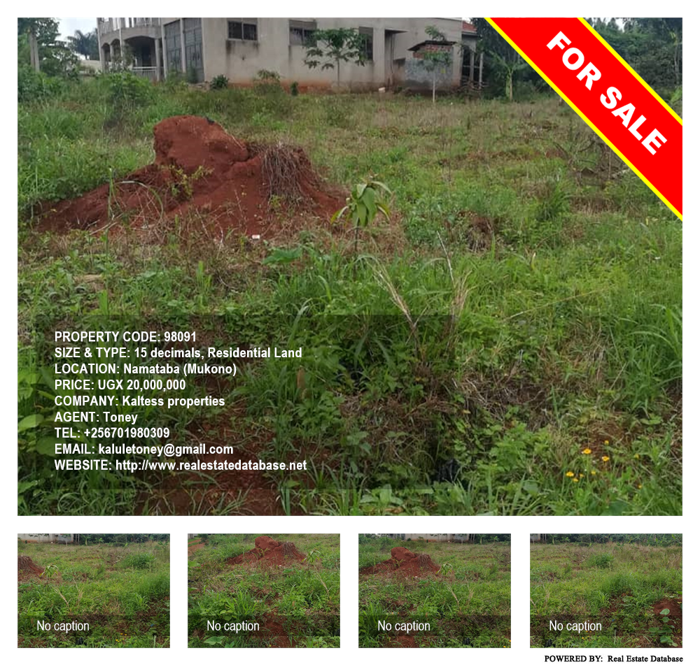 Residential Land  for sale in Namataba Mukono Uganda, code: 98091