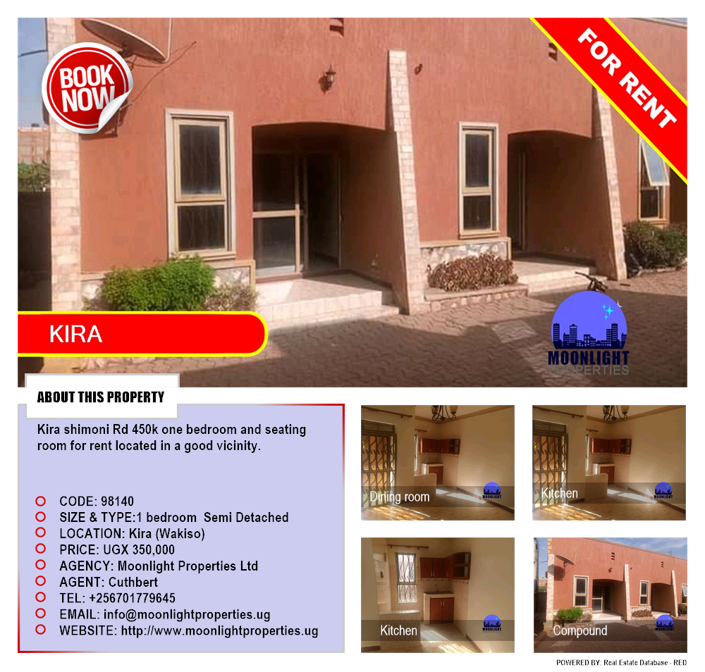 1 bedroom Semi Detached  for rent in Kira Wakiso Uganda, code: 98140