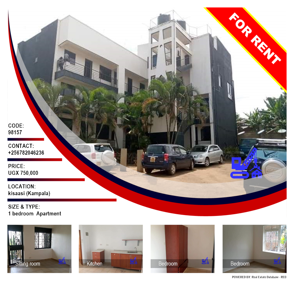 1 bedroom Apartment  for rent in Kisaasi Kampala Uganda, code: 98157