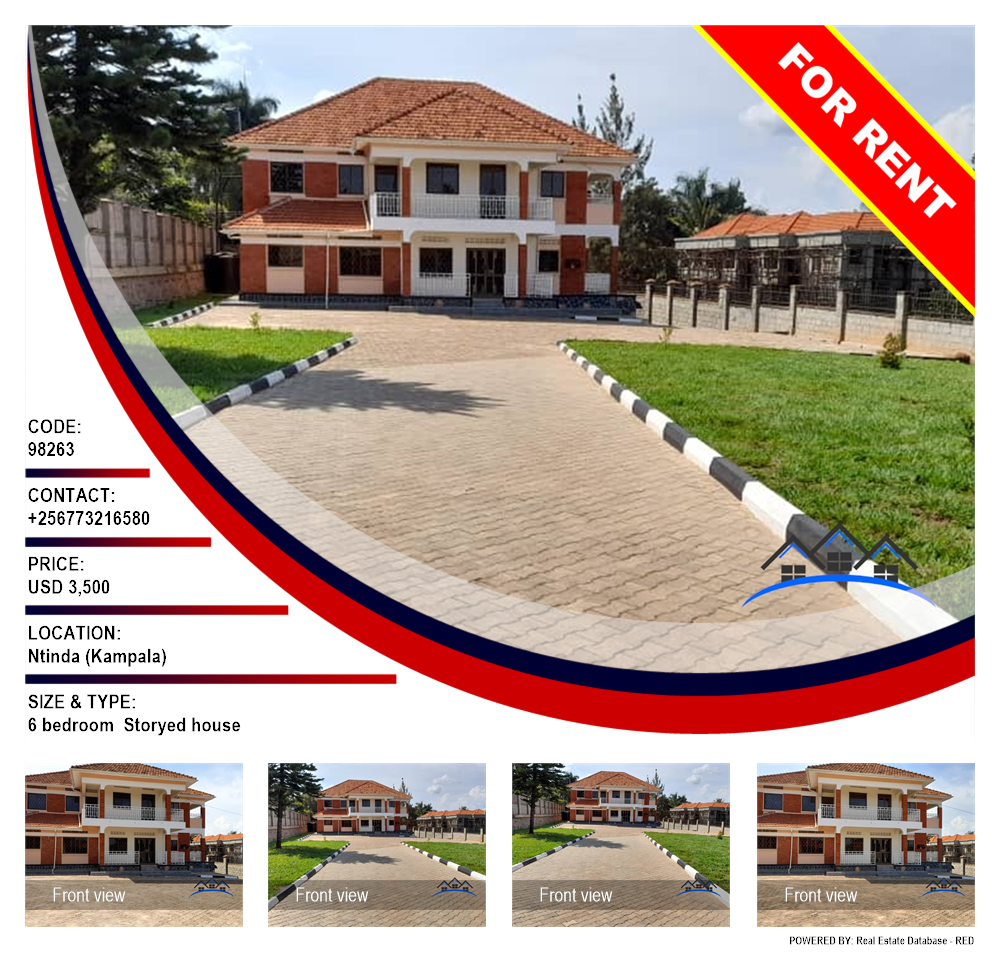 6 bedroom Storeyed house  for rent in Ntinda Kampala Uganda, code: 98263