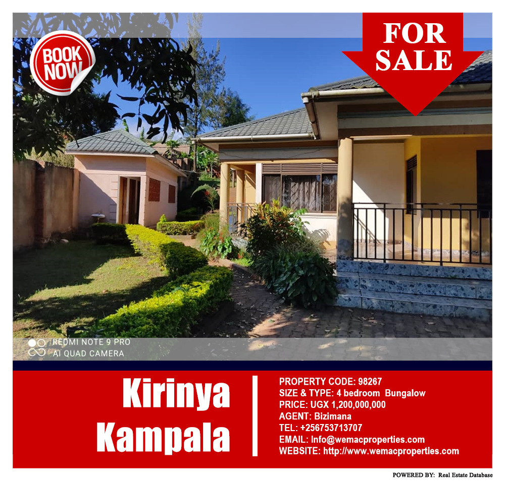 4 bedroom Bungalow  for sale in Kirinya Kampala Uganda, code: 98267