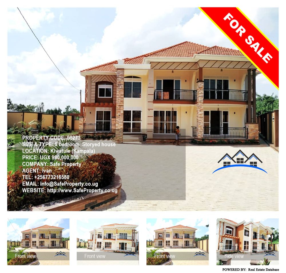 5 bedroom Storeyed house  for sale in Kiwaatule Kampala Uganda, code: 98273