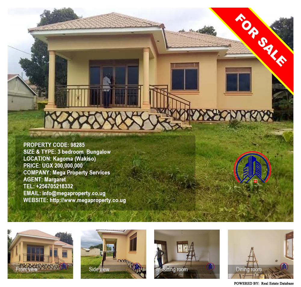3 bedroom Bungalow  for sale in Kagoma Wakiso Uganda, code: 98285