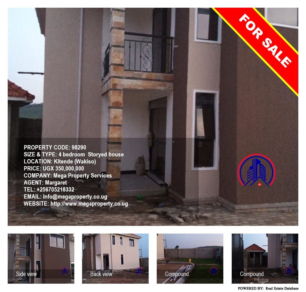 4 bedroom Storeyed house  for sale in Kitende Wakiso Uganda, code: 98290