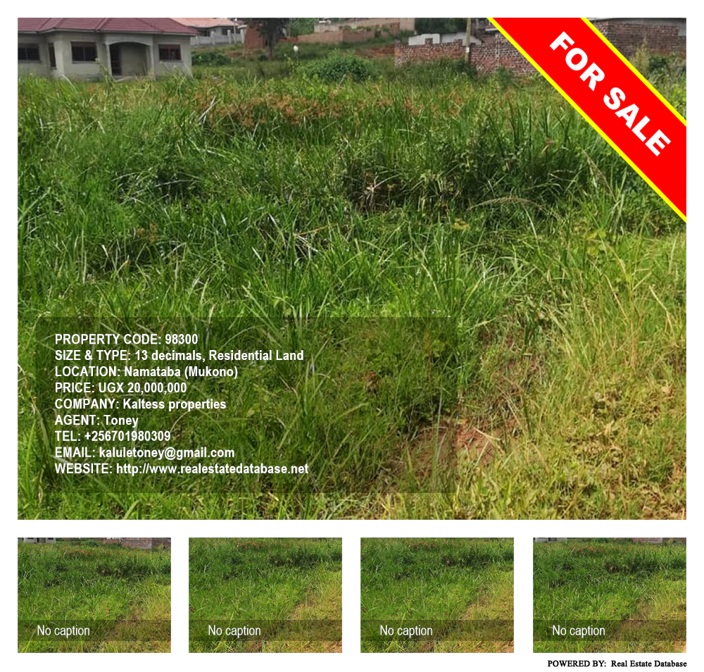 Residential Land  for sale in Namataba Mukono Uganda, code: 98300