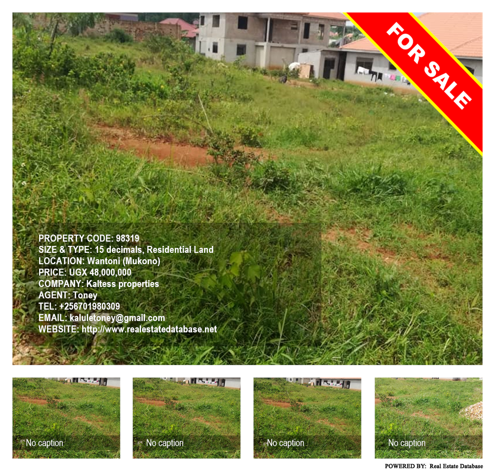 Residential Land  for sale in Wantoni Mukono Uganda, code: 98319