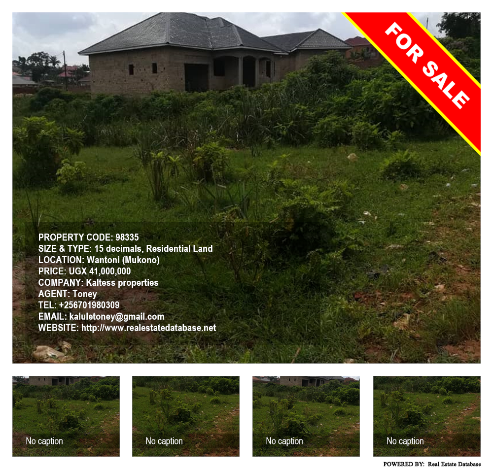 Residential Land  for sale in Wantoni Mukono Uganda, code: 98335