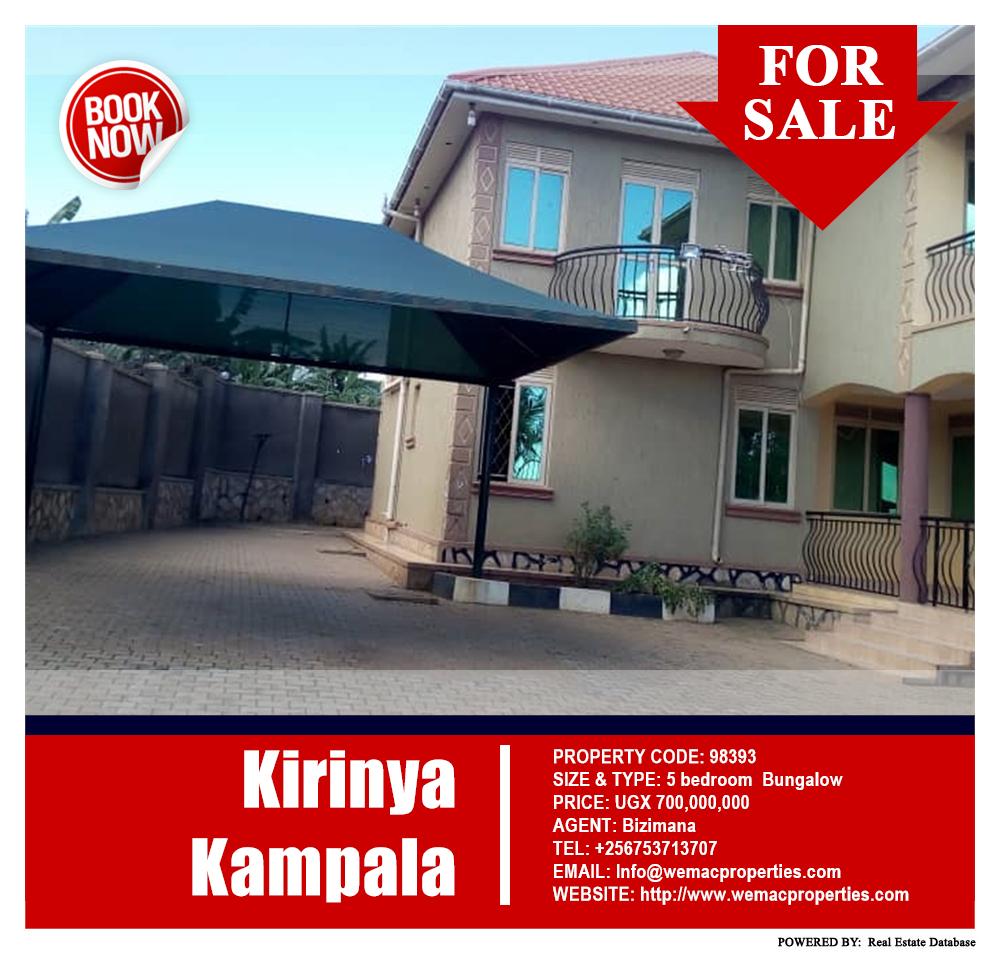 5 bedroom Bungalow  for sale in Kirinya Kampala Uganda, code: 98393