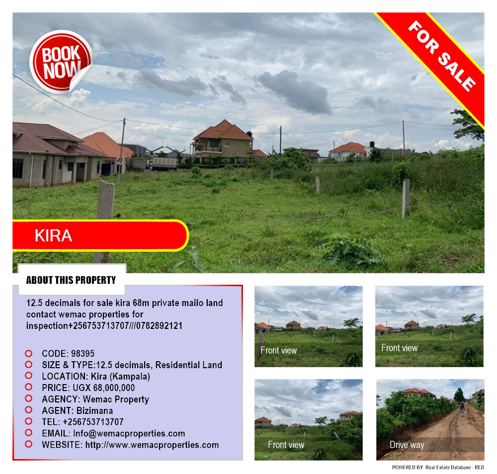 Residential Land  for sale in Kira Kampala Uganda, code: 98395