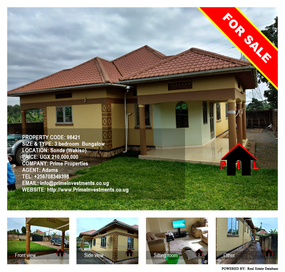 3 bedroom Bungalow  for sale in Sonde Wakiso Uganda, code: 98421