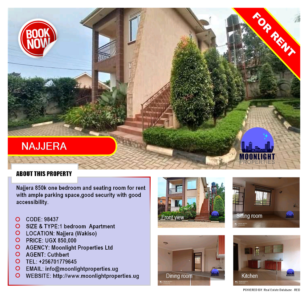 1 bedroom Apartment  for rent in Najjera Wakiso Uganda, code: 98437