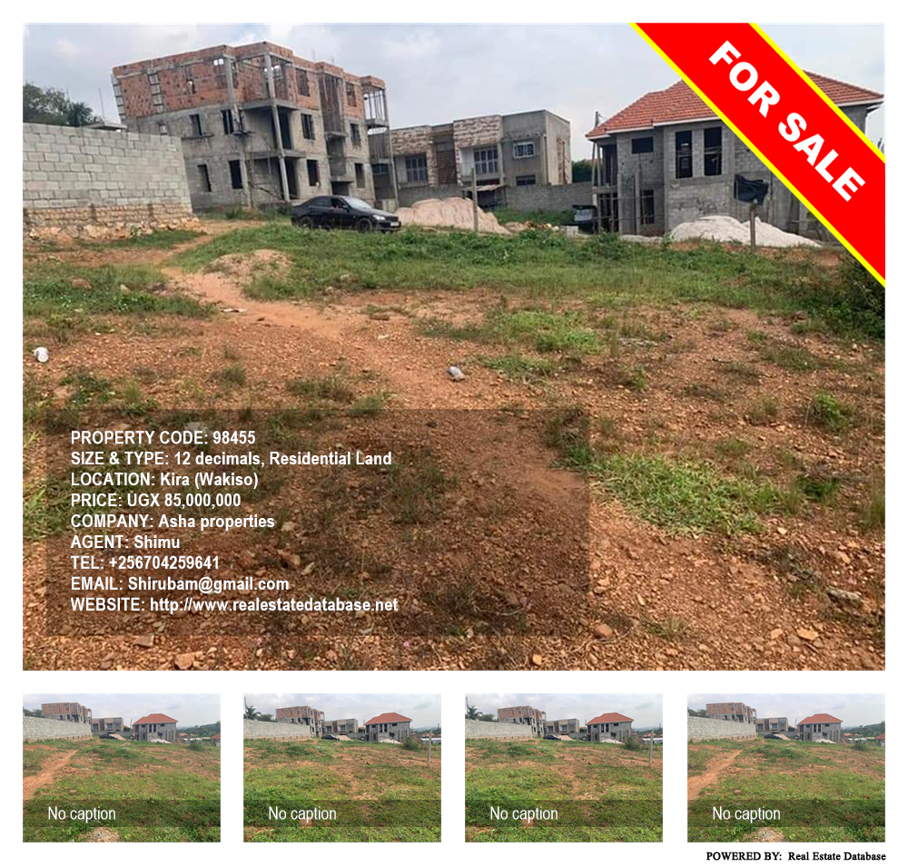 Residential Land  for sale in Kira Wakiso Uganda, code: 98455