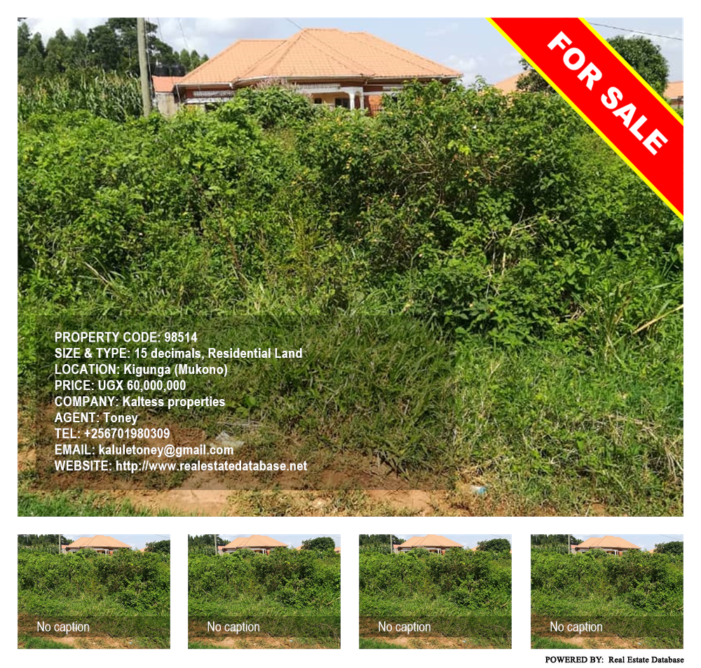 Residential Land  for sale in Kigunga Mukono Uganda, code: 98514