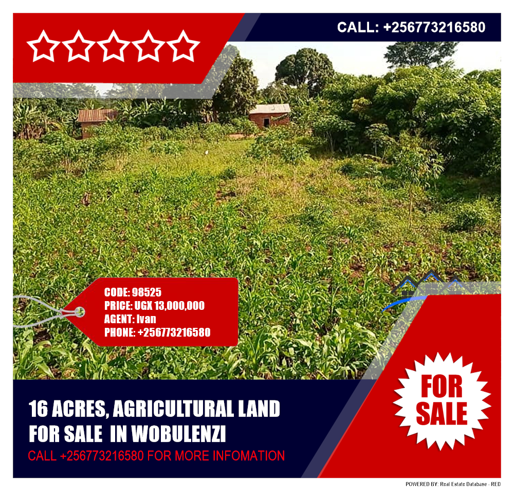 Agricultural Land  for sale in Wobulenzi Luweero Uganda, code: 98525