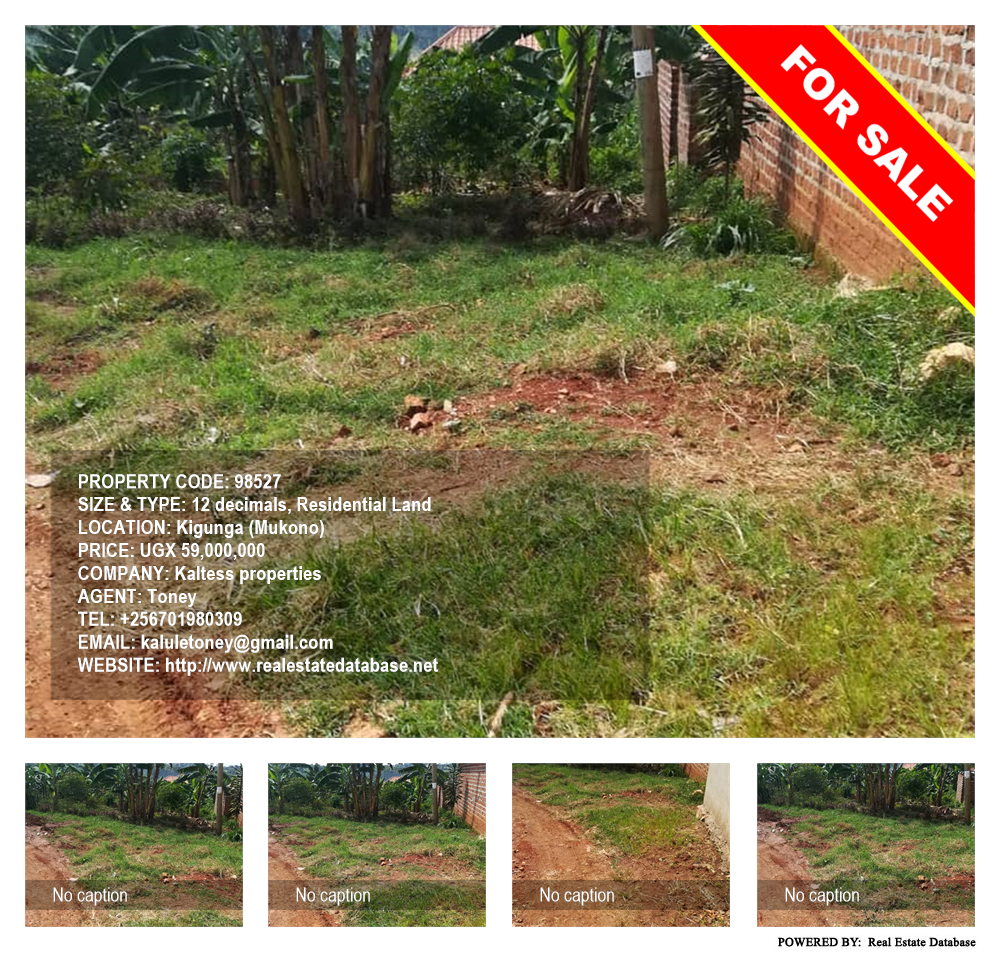 Residential Land  for sale in Kigunga Mukono Uganda, code: 98527