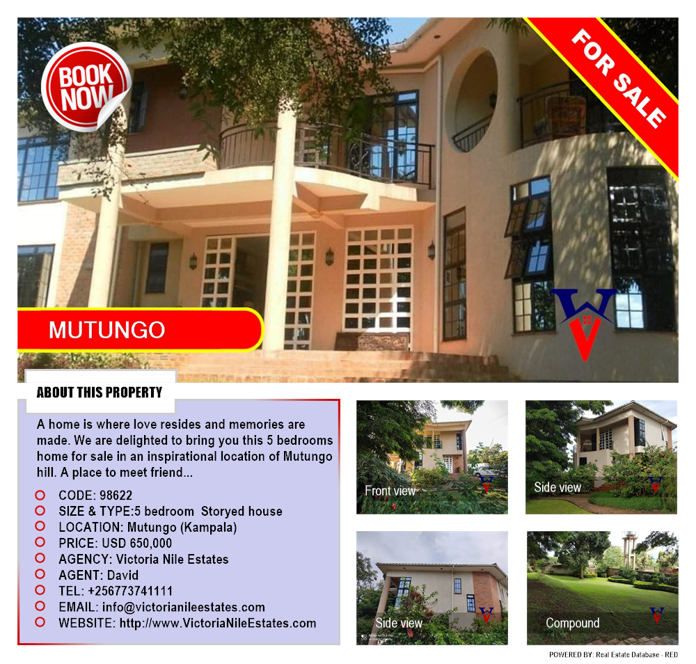 5 bedroom Storeyed house  for sale in Mutungo Kampala Uganda, code: 98622