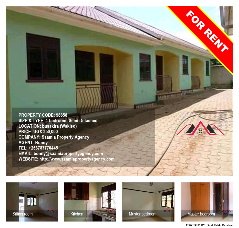 1 bedroom Semi Detached  for rent in Busakira Wakiso Uganda, code: 98658