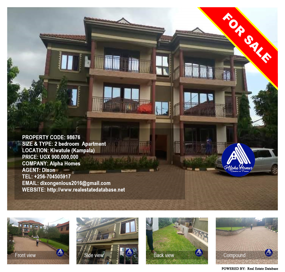 2 bedroom Apartment  for sale in Kiwaatule Kampala Uganda, code: 98676