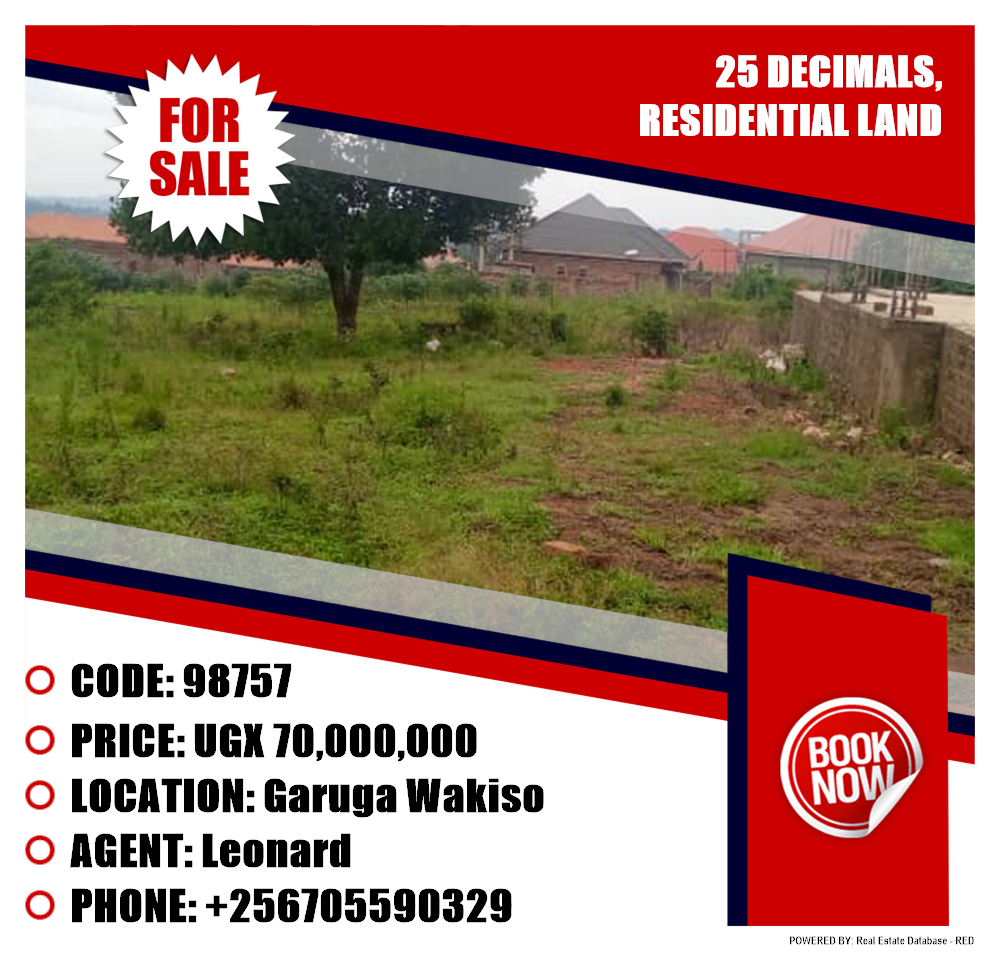 Residential Land  for sale in Garuga Wakiso Uganda, code: 98757