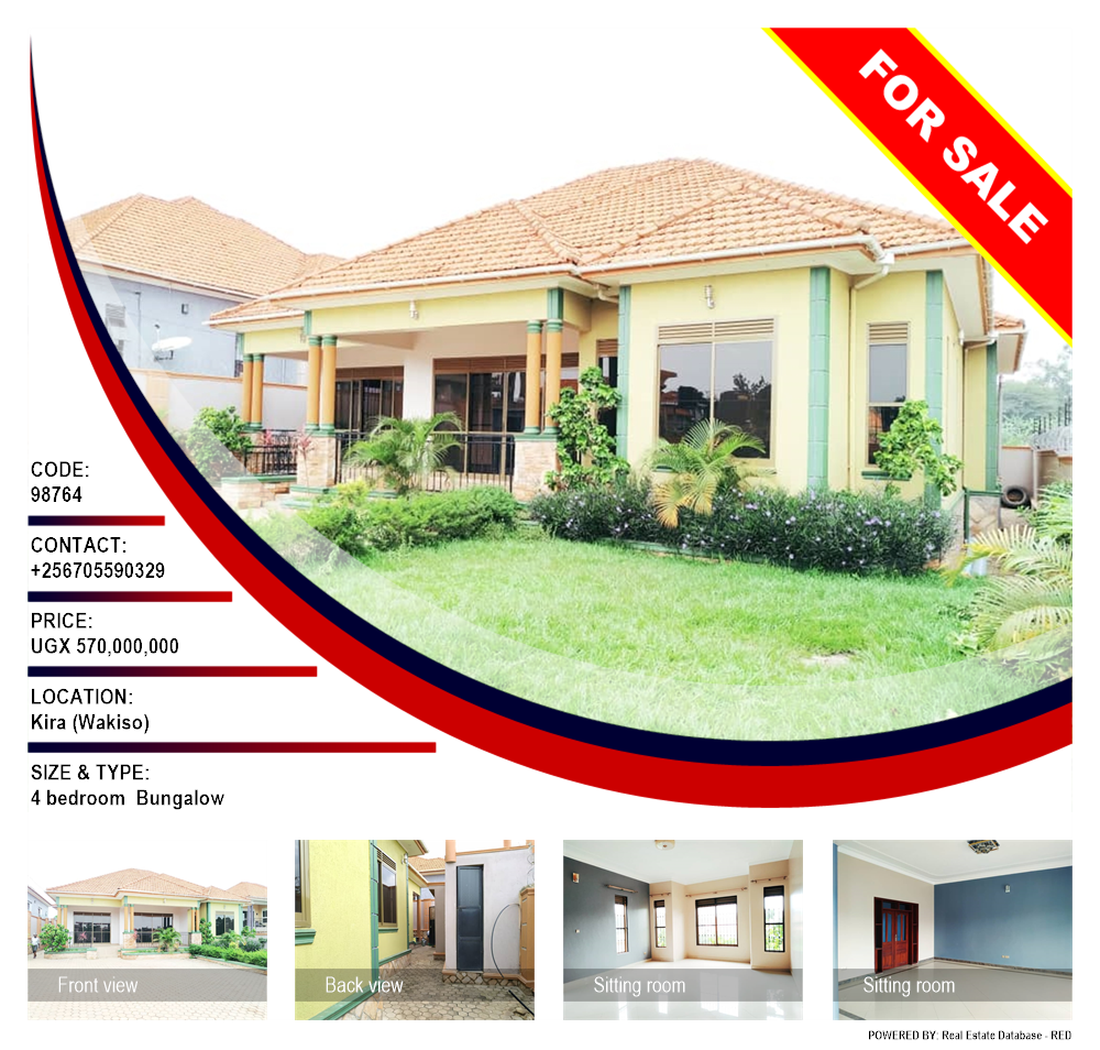 4 bedroom Bungalow  for sale in Kira Wakiso Uganda, code: 98764