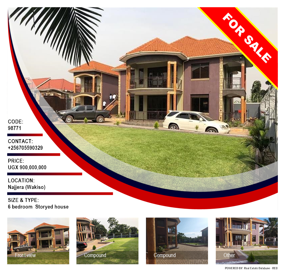 6 bedroom Storeyed house  for sale in Najjera Wakiso Uganda, code: 98771
