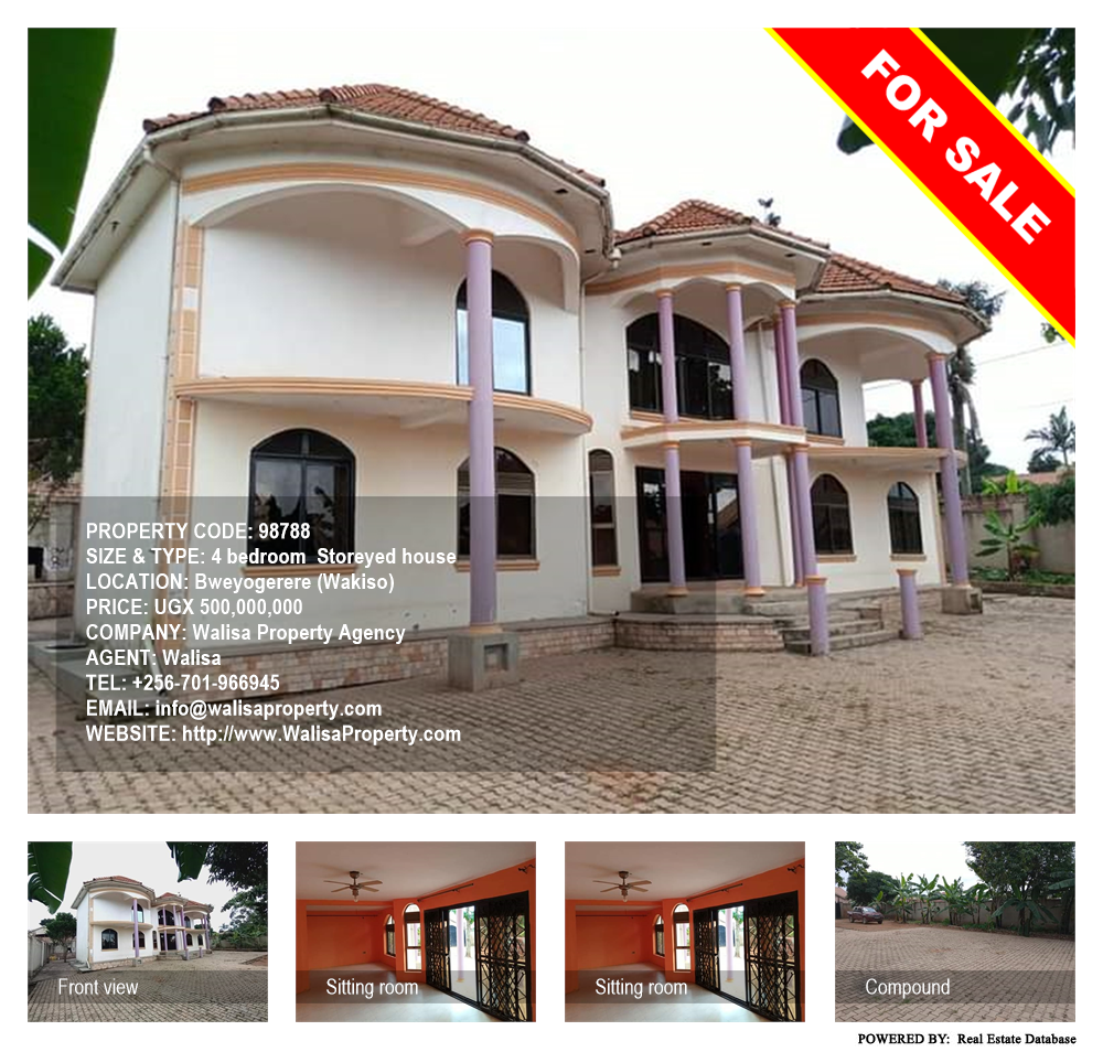 4 bedroom Storeyed house  for sale in Bweyogerere Wakiso Uganda, code: 98788