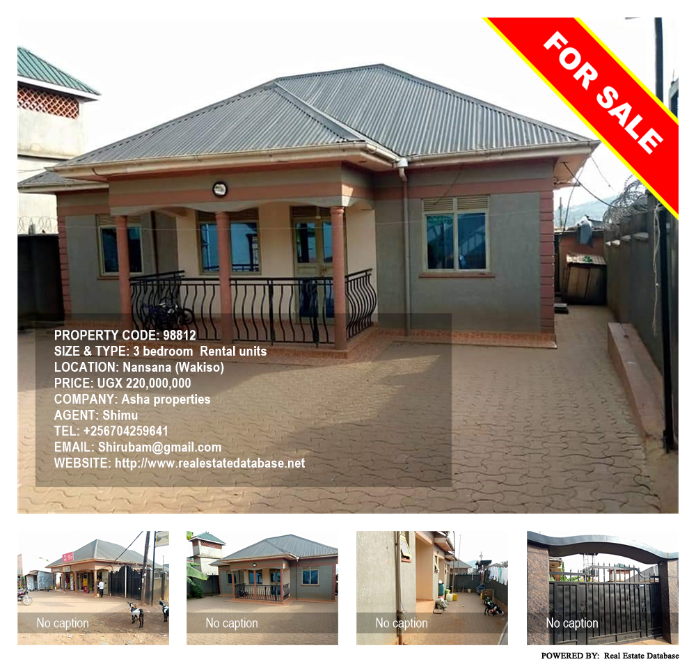 3 bedroom Rental units  for sale in Nansana Wakiso Uganda, code: 98812