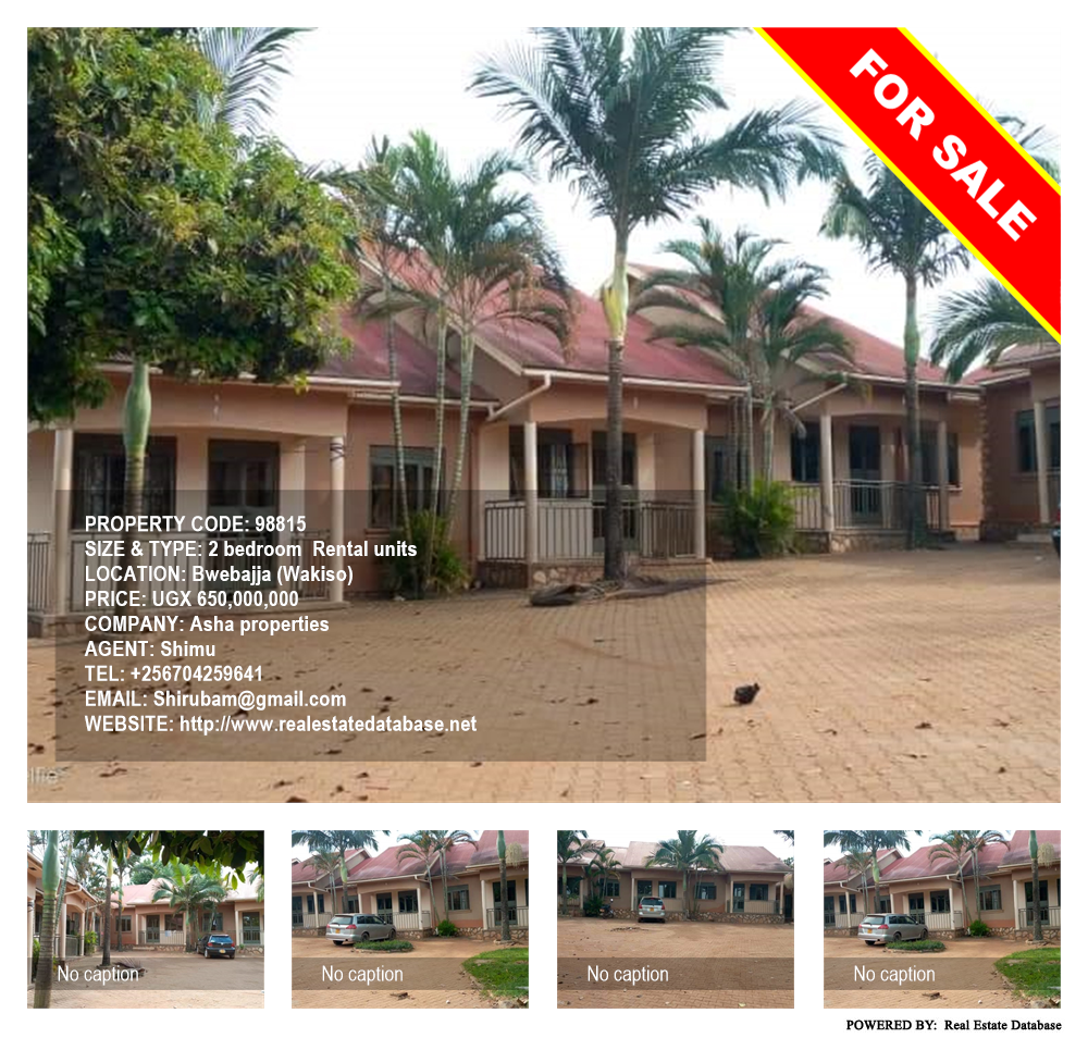 2 bedroom Rental units  for sale in Bwebajja Wakiso Uganda, code: 98815