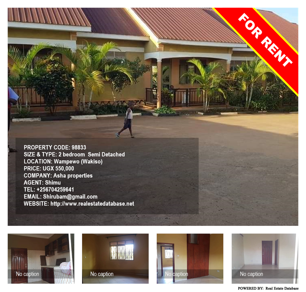2 bedroom Semi Detached  for rent in Wampeewo Wakiso Uganda, code: 98833
