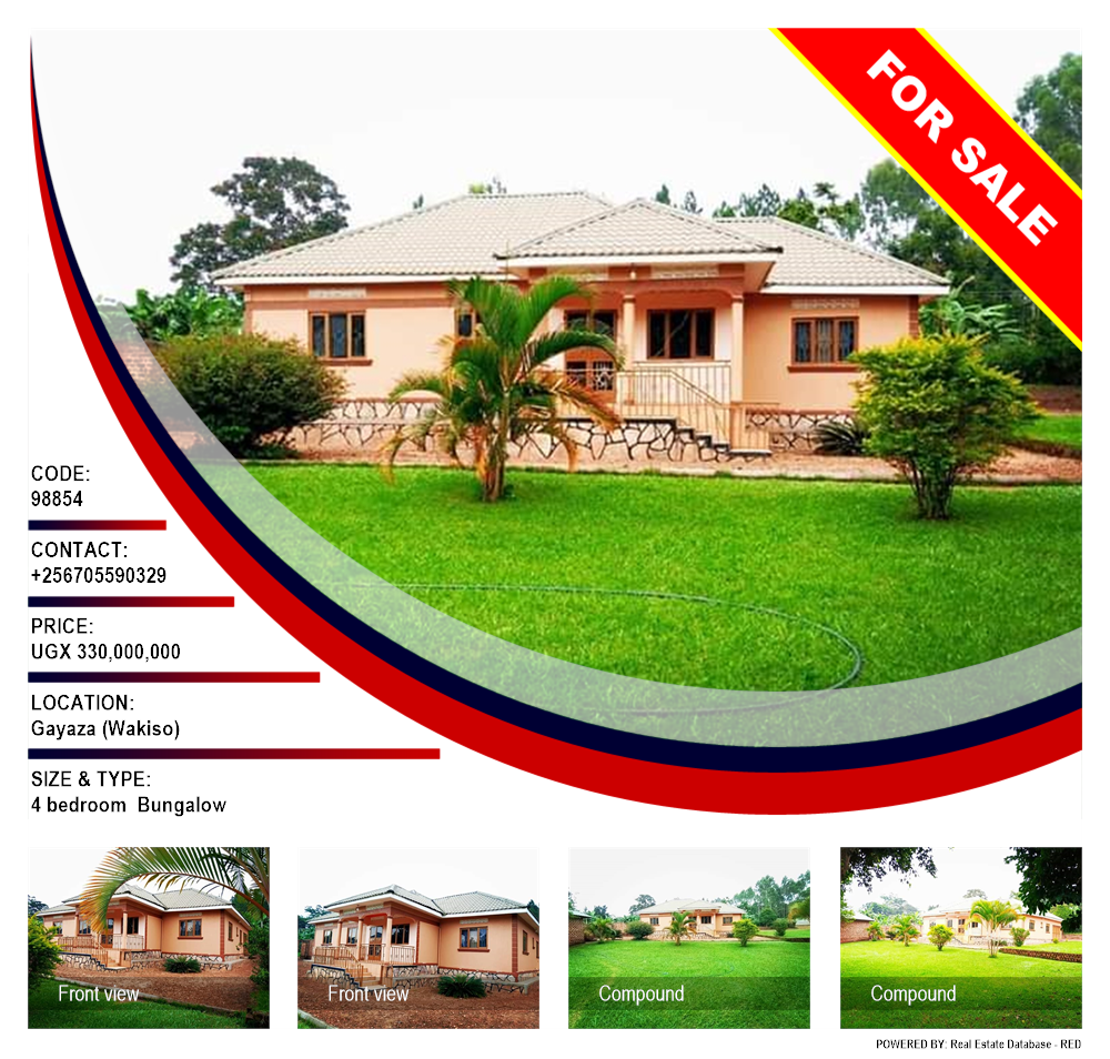 4 bedroom Bungalow  for sale in Gayaza Wakiso Uganda, code: 98854