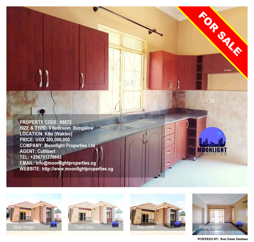 3 bedroom Bungalow  for sale in Kito Wakiso Uganda, code: 98872