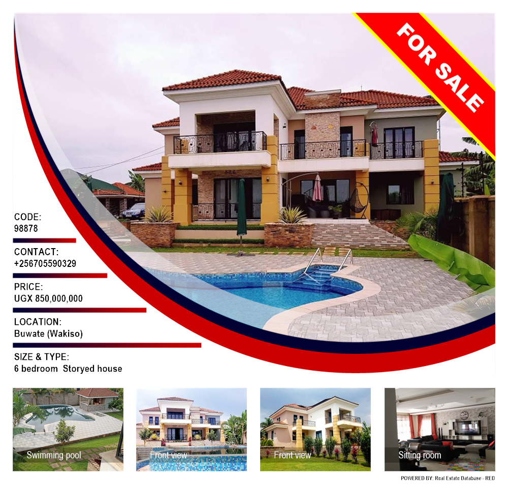 6 bedroom Storeyed house  for sale in Buwaate Wakiso Uganda, code: 98878