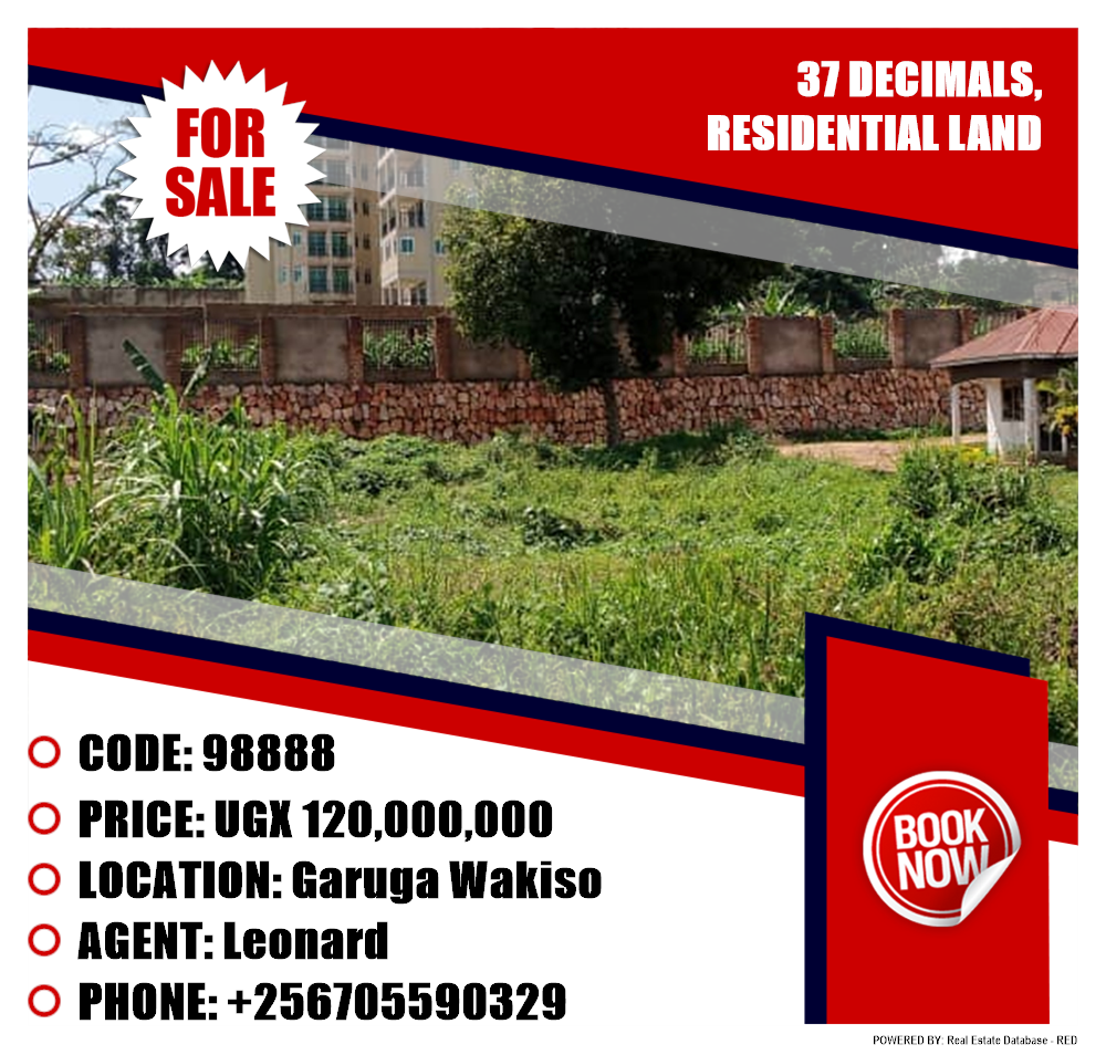 Residential Land  for sale in Garuga Wakiso Uganda, code: 98888