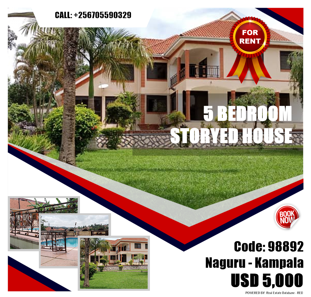 5 bedroom Storeyed house  for rent in Naguru Kampala Uganda, code: 98892