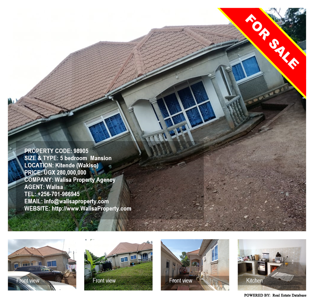 5 bedroom Mansion  for sale in Kitende Wakiso Uganda, code: 98905