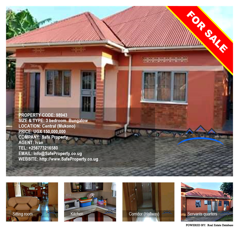 3 bedroom Bungalow  for sale in Central Mukono Uganda, code: 98943