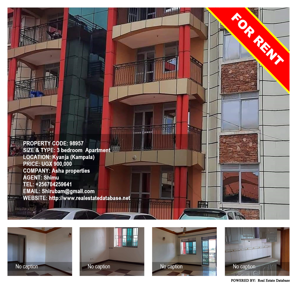 3 bedroom Apartment  for rent in Kyanja Kampala Uganda, code: 98957